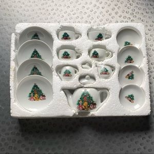 17 - PC. Christmas porcelain tea set